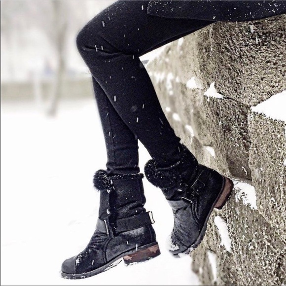 Matt Bernson Tundra Womens Booots Size 7.5 Black Leather - Picture 2 of 10